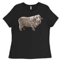 Black rambouillet sheep Ladies Tee - LillyAllenDesigns