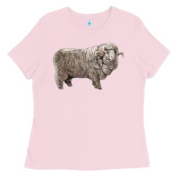 Bubblegum Pink rambouillet sheep Ladies Tee - LillyAllenDesigns