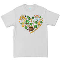 Dove Grey st patricks  hearts Premium Tee - MaliasSmallBusiness