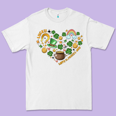 St Patricks  Hearts Premium Tee Designed By Maliassmallbusiness