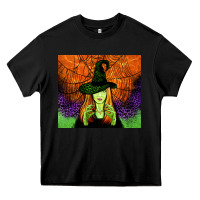 Black halloween witch tumbler Heavy Core Tee - Jasminsmagicworld