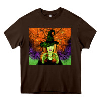 Chocolate Brown halloween witch tumbler Heavy Core Tee - Jasminsmagicworld
