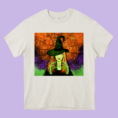 Halloween Witch Tumbler Heavy Core Tee Designed By Jasminsmagicworld