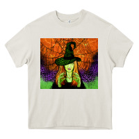 Cream halloween witch tumbler Heavy Core Tee - Jasminsmagicworld