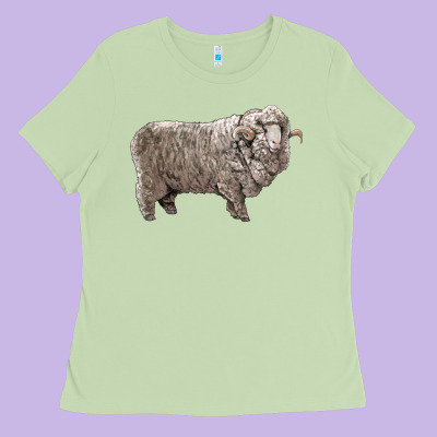 Rambouillet Sheep Ladies Tee Designed By Lillyallendesigns