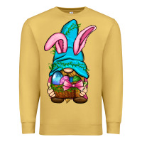 Antique Gold Easter Wicker Basket Gnome Premium Sweatshirt - BundleAndBundleShop