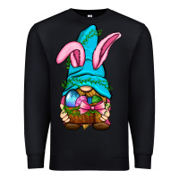 Black Easter Wicker Basket Gnome Premium Sweatshirt - BundleAndBundleShop