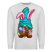 Dove Grey Easter Wicker Basket Gnome Premium Sweatshirt - BundleAndBundleShop