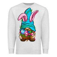 Oatmeal Heather Easter Wicker Basket Gnome Premium Sweatshirt - BundleAndBundleShop