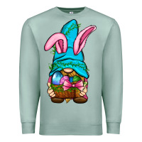 Seafoam Easter Wicker Basket Gnome Premium Sweatshirt - BundleAndBundleShop