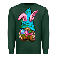 Sports Green Easter Wicker Basket Gnome Premium Sweatshirt - BundleAndBundleShop