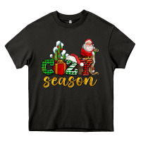 Asphalt cozy season with santa christmas tree cactus and gift Heavy Core Tee - AdoDesignShop