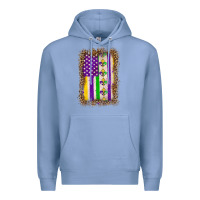 Colony Blue mardi gras usa flag leopard Premium Hoodie - OliviaCreatesArt