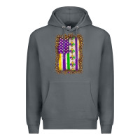 Rock mardi gras usa flag leopard Premium Hoodie - OliviaCreatesArt