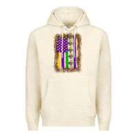 Sandshell mardi gras usa flag leopard Premium Hoodie - OliviaCreatesArt