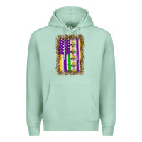 Seafoam mardi gras usa flag leopard Premium Hoodie - OliviaCreatesArt