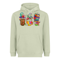 Matcha hippie coffee cups bbs Heavyweight Hoodie - BundleAndBundleShop