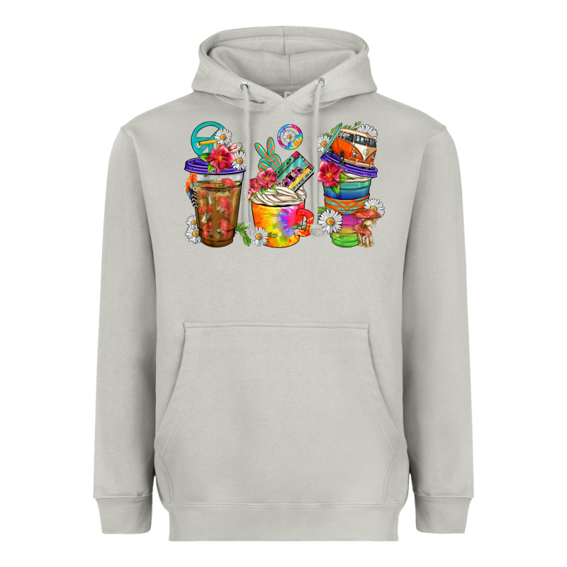 Hippie Coffee Cups Bbs Heavyweight Hoodie by BundleAndBundleShop | Teevron