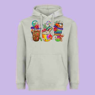 Hippie Coffee Cups Bbs Heavyweight Hoodie Designed By Bundleandbundleshop
