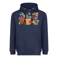Navy hippie coffee cups bbs Heavyweight Hoodie - BundleAndBundleShop