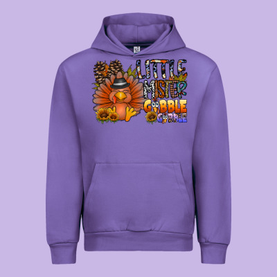 Little Mister Gobble Gobble Urban Hoodie Designed By Cowhidedigitalart