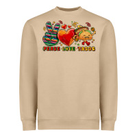Mushroom Peace love tacos Heavyweight Sweatshirt - NancyCooperArtShop