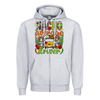 Heather Grey Nacho average bus driver Mexico Zipper Hoodie - HowdyJamesFarm