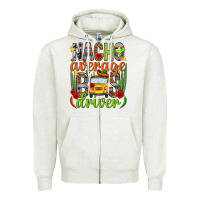 Oatmeal Heather Nacho average bus driver Mexico Zipper Hoodie - HowdyJamesFarm