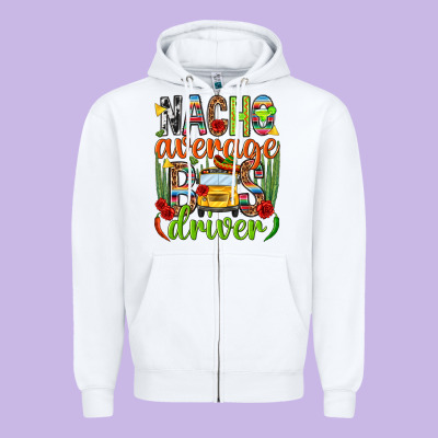 Nacho Average Bus Driver Mexico Zipper Hoodie Designed By Howdyjamesfarm
