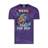 Cloud Purple reel cool pop pop american flag bass Vintage Tee - LillyAllenDesigns