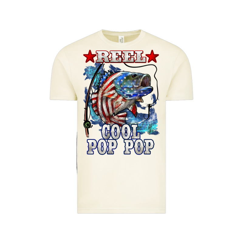 Reel Cool Pop Pop American Flag Bass Vintage Tee by LillyAllenDesigns | Teevron