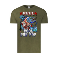 Vintage Olive reel cool pop pop american flag bass Vintage Tee - LillyAllenDesigns