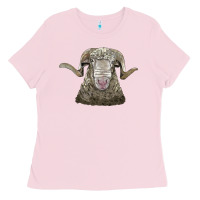 Bubblegum Pink rambouillet sheep head Ladies Tee - LillyAllenDesigns