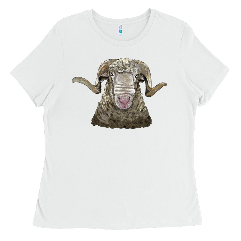 Rambouillet Sheep Head Ladies Tee by LillyAllenDesigns | Teevron