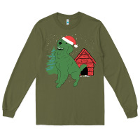 Army Green Christmas Dog Long Sleeve Tee - Bettercallsaul