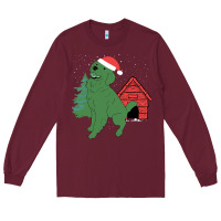 Burgundy Christmas Dog Long Sleeve Tee - Bettercallsaul