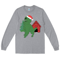 Heather Grey Christmas Dog Long Sleeve Tee - Bettercallsaul