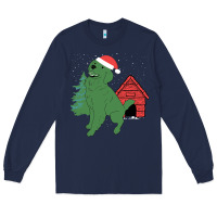 Navy Christmas Dog Long Sleeve Tee - Bettercallsaul