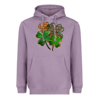 Lavender Leopard shamrock St. Patricks Day Heavyweight Hoodie - FaDigitalArtStudio