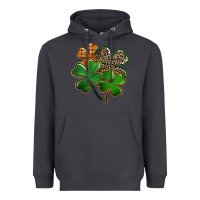 Smoke Leopard shamrock St. Patricks Day Heavyweight Hoodie - FaDigitalArtStudio