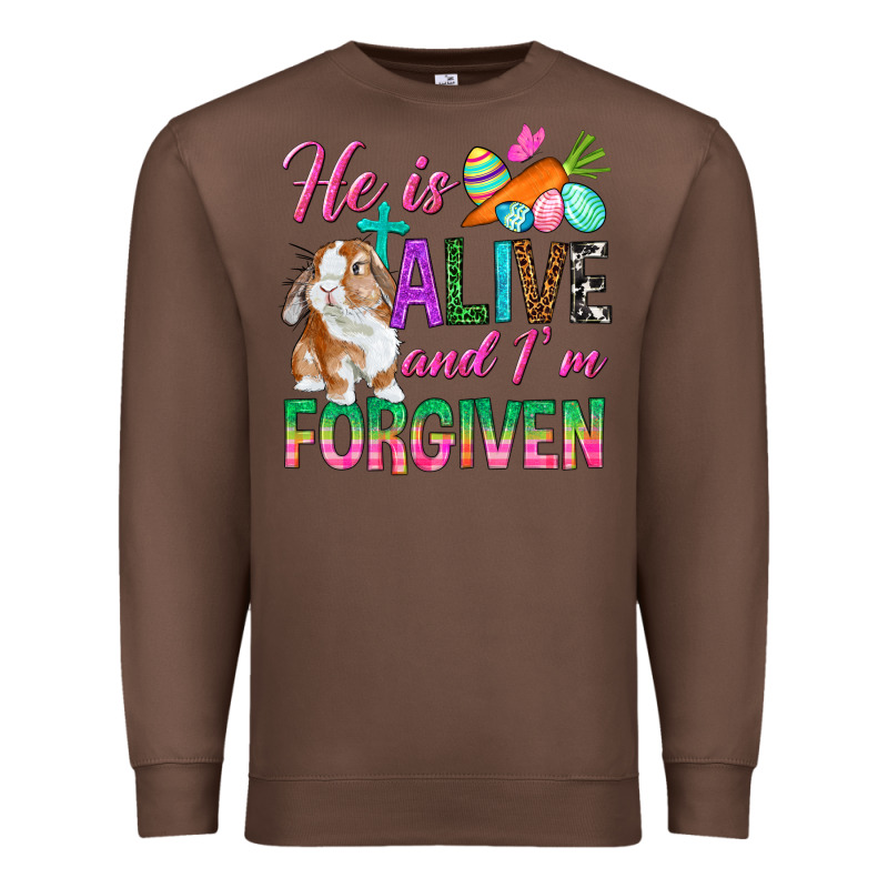 He Is Alive And I'm Forgiven Premium Sweatshirt by BundleAndBundleShop | Teevron