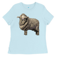 Baby Blue merino wool sheep Ladies Tee - LillyAllenDesigns