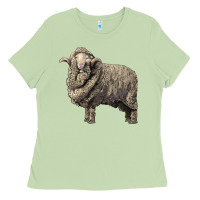 Matcha merino wool sheep Ladies Tee - LillyAllenDesigns