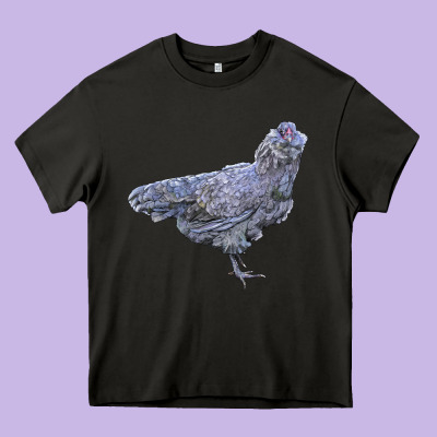 Ameraucana Chicken Heavy Core Tee Designed By Lillyallendesigns