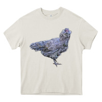 Cream Ameraucana Chicken Heavy Core Tee - LillyAllenDesigns