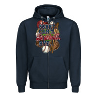 Navy Sorry can't Baseball bye Zipper Hoodie - HowdyJamesFarm