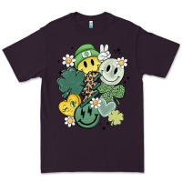 Plum st patricks day green smile Premium Tee - MaliasSmallBusiness