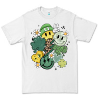 White st patricks day green smile Premium Tee - MaliasSmallBusiness