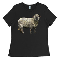 Black hampshire sheep Ladies Tee - LillyAllenDesigns