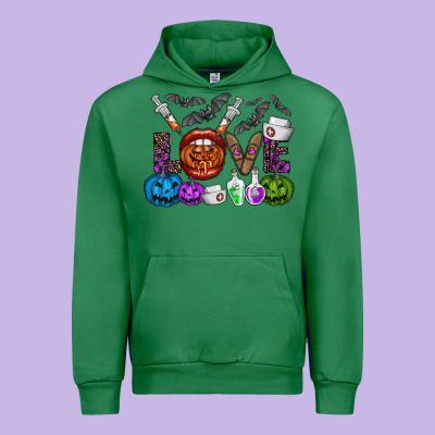 Love  Halloween Urban Hoodie Designed By Cowhidedigitalart